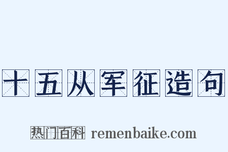 十五从军征造句是什么意思的图片